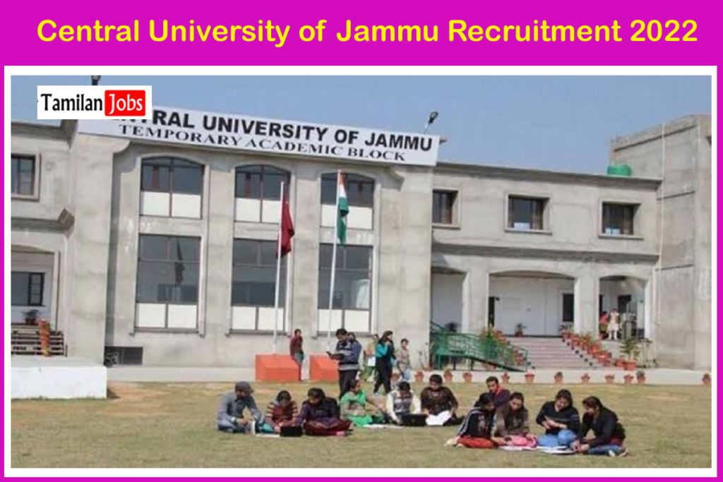 Central University Of Jammu Recruitment 2022 Out Various Guest