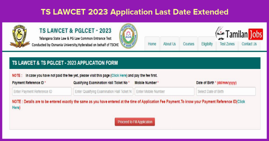 Ts Lawcet Application Last Date Extended Check End Date