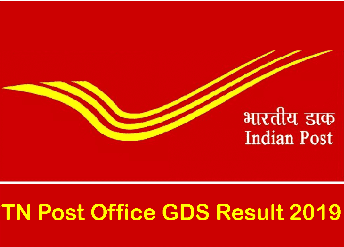 TN Post Office GDS Result 2019, Tamilnadu Postal Circle Selection List