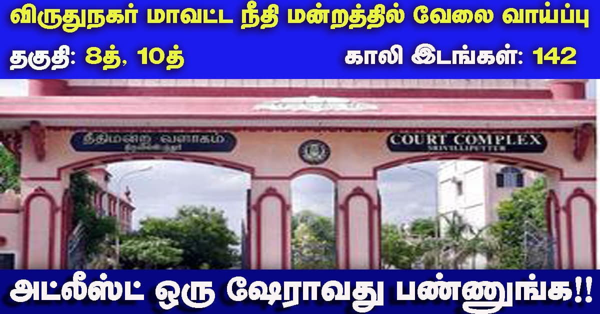 Virudhunagar District Recruitment 2021