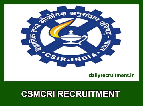 CSMCRI Recruitment 2019 – Apply Online 05 Project Assistant Posts