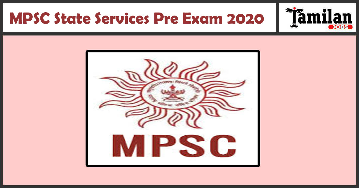 MPSC State Services Pre Exam 2019