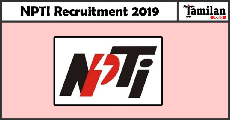 NPTI Recruitment 2019