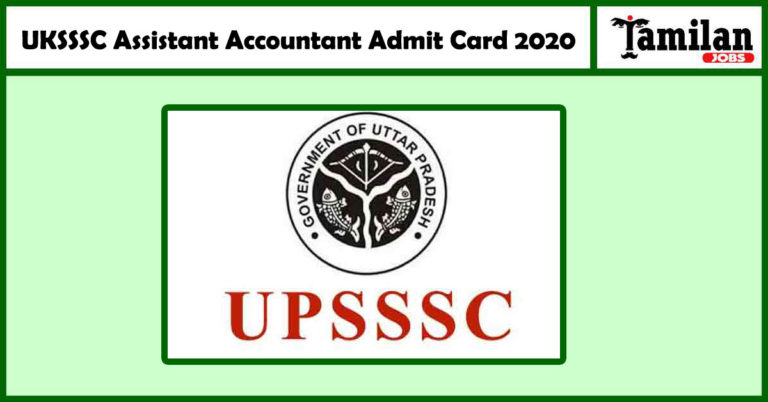 UKSSSC Assistant Accountant Admit Card 2020