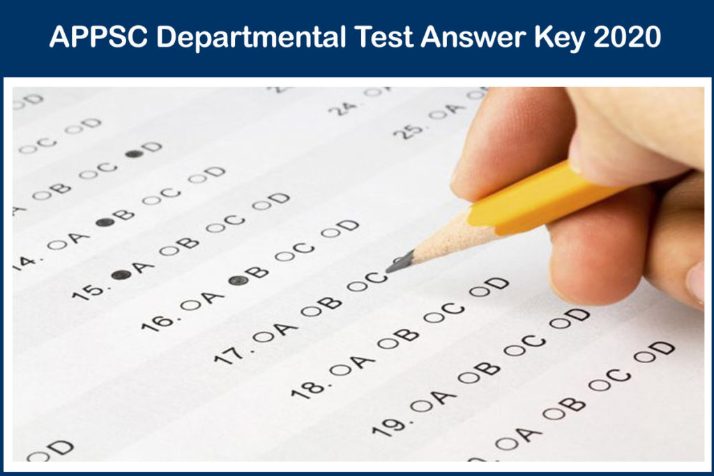 APPSC Departmental Test Answer Key 2020 (Released) psc.ap.gov.in