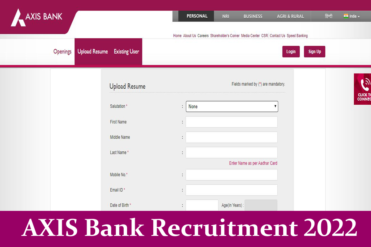 Axis Bank Recruitment 2022 Apply Online 4504 Graduate And Fresher Job Openings 1901