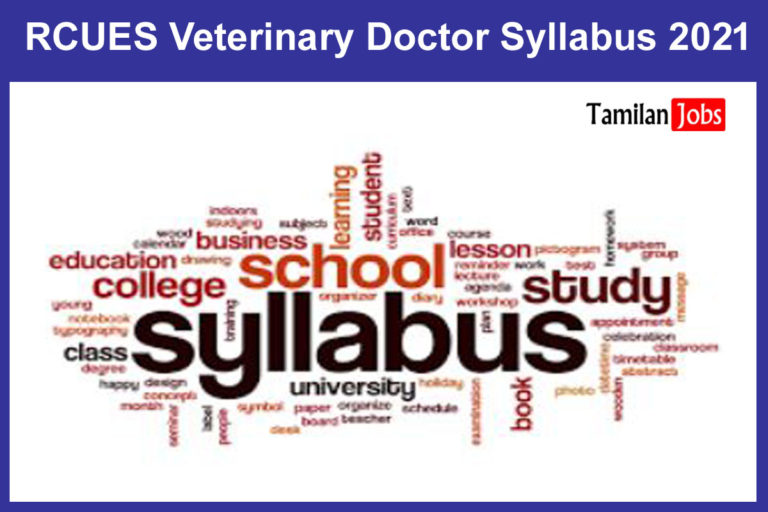RCUES Veterinary Doctor Syllabus 2021