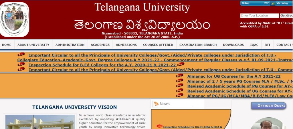 Telangana University Degree Results 2021 1024x454 