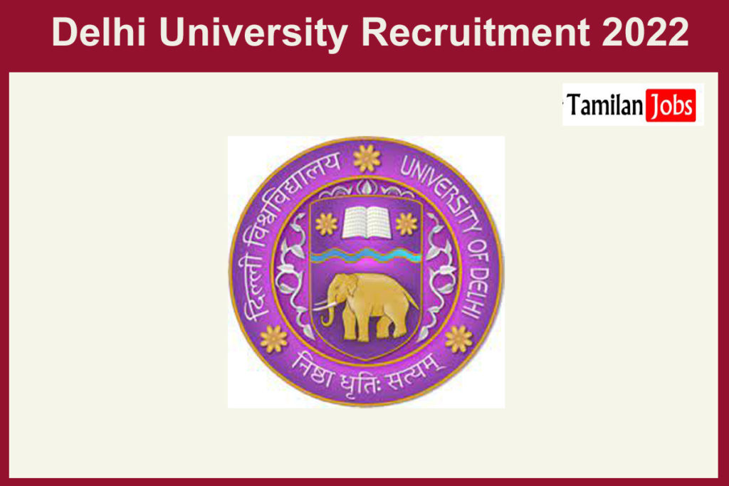 Delhi University Recruitment 2022 Out – Apply Guest Faculty Jobs Check ...