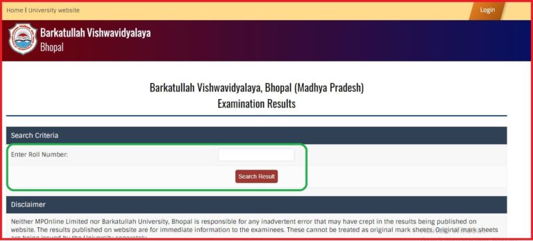BU Bhopal MBA Result 2022 Out Check 3rd Sem Results Here
