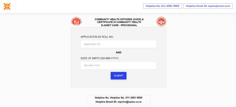 NHM MP CHO Admit Card 2022 Available, Exam Date @ nhmmp.gov.in