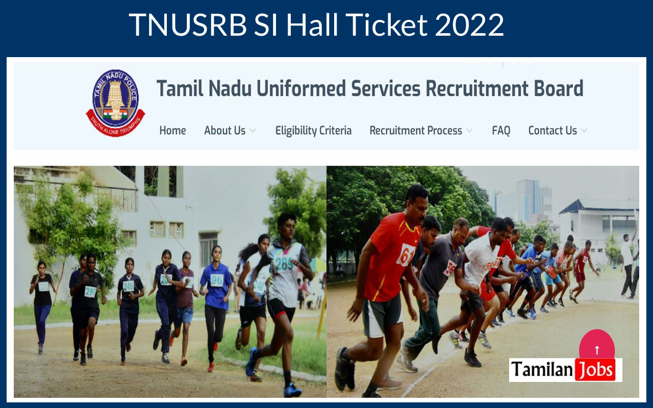 TNUSRB SI Hall Ticket 2022