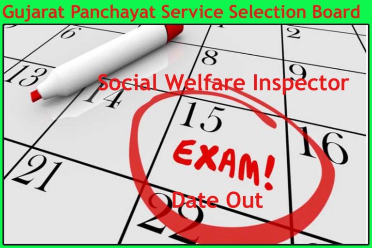 GPSSB Social Welfare Inspector Exam Date 2022 Out Check Here