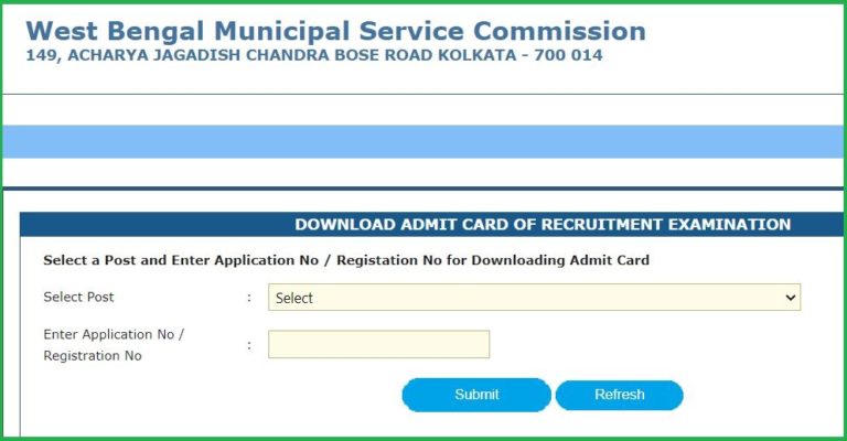 MSCWB Food Safety Officer Admit Card 2022 Out Check Exam Date