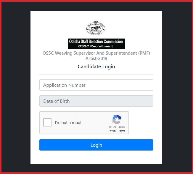 OSSC Weaving Supervisor Admit Card 2022 Released Check Exam Date