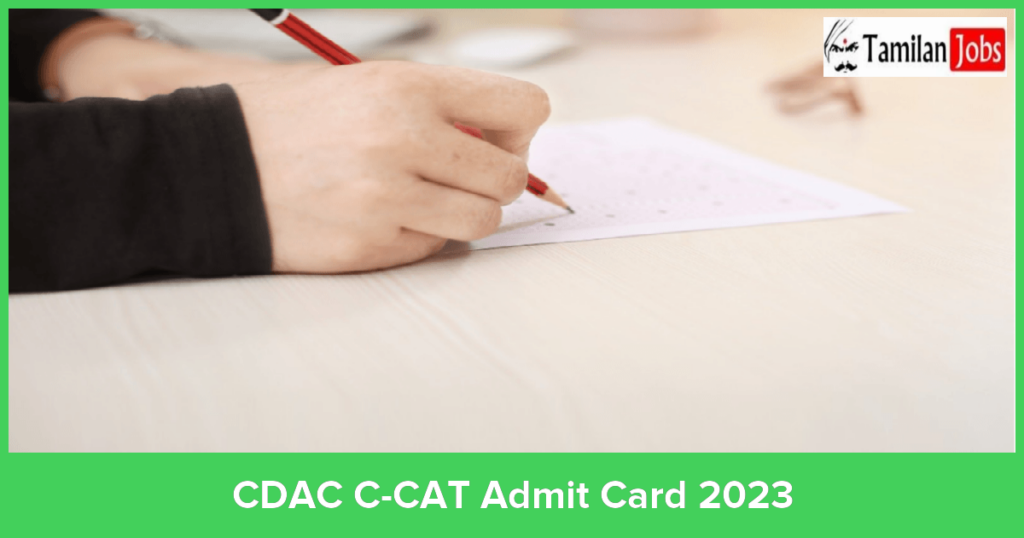CDAC CCAT Hall Ticket 2023 Download Link (OUT) cdac.in Check Exam