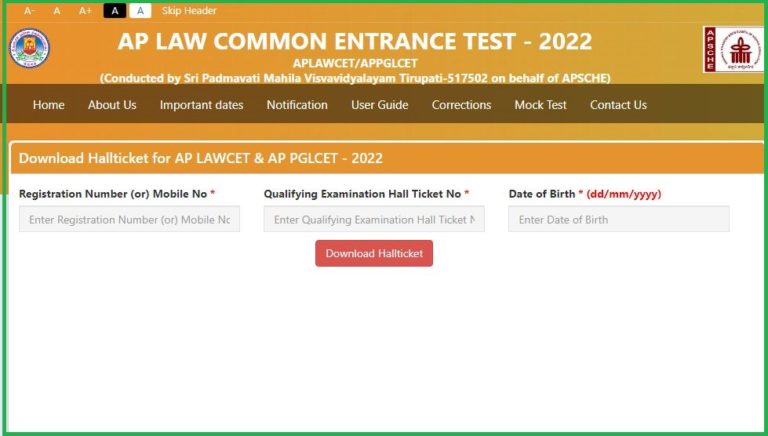 AP LAWCET Admit Card 2022 Out Check Exam Date Here