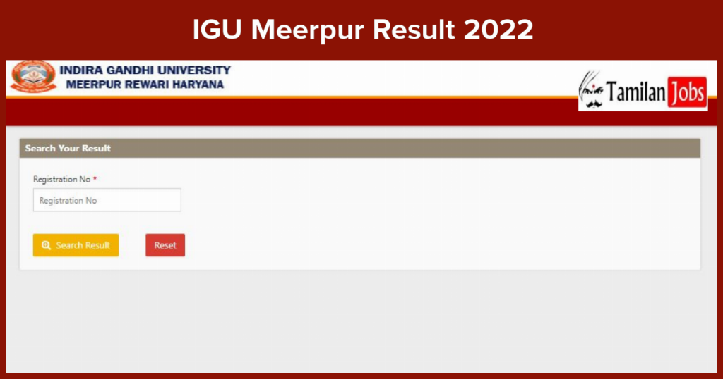 IGU Meerpur Result 2022 (Released) Check Reewari UG PG Results igu.ac.in