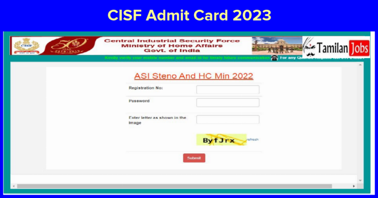 CISF Admit Card 2023