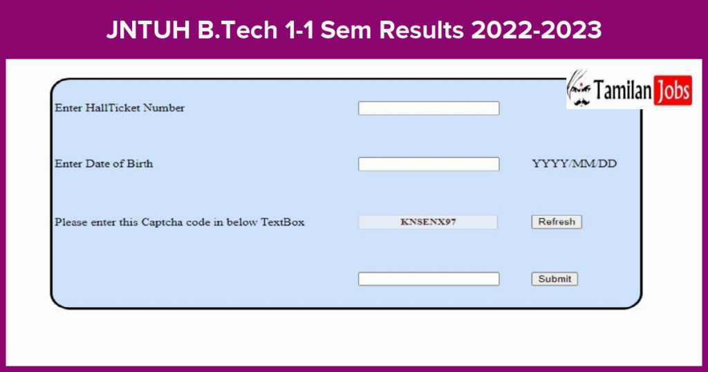 JNTUH B.Tech 1-1 Sem Results 2022-2023 (Published) Check R17, R16, R15 ...