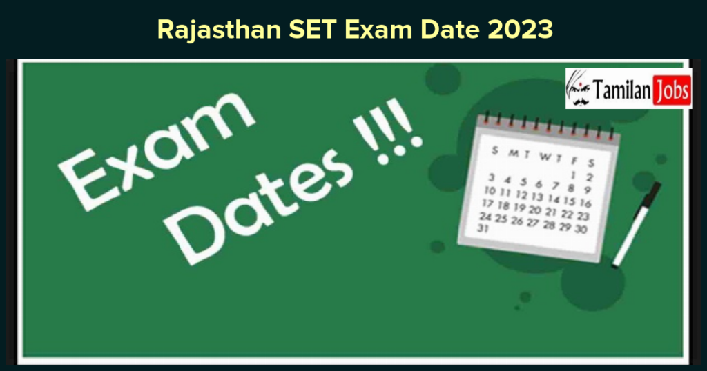 Set Exam Date 2023 Rajasthan