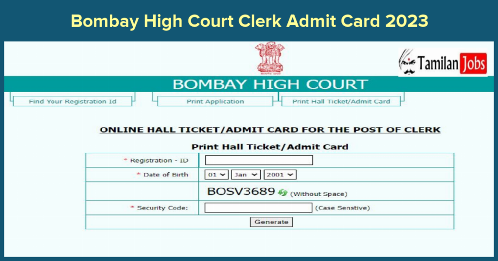 Bombay High Court Clerk Admit Card 2023 (Released) Check Exam Date