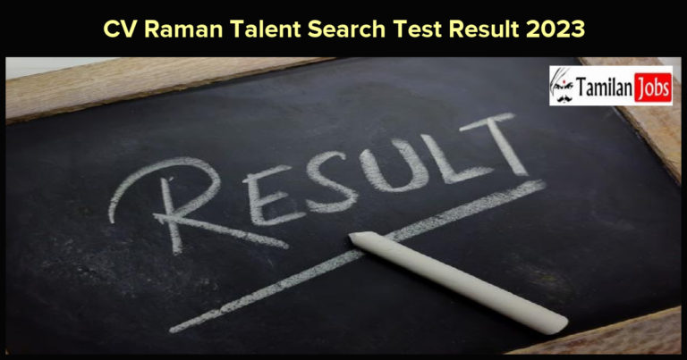 CV Raman Talent Search Test Result 2023