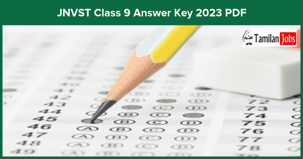 JNVST Class 9 Answer Key 2023 PDF Download @navodaya.gov.in | Check ...