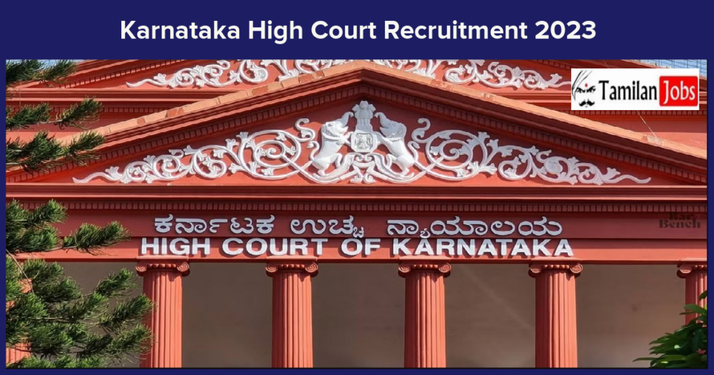 Karnataka High Court Recruitment 2023 Research Assistant Jobs Apply