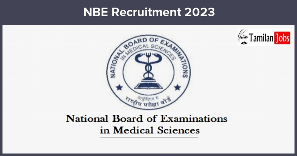 NBE Recruitment 2023 - Offline Application For Assistant Director Jobs!