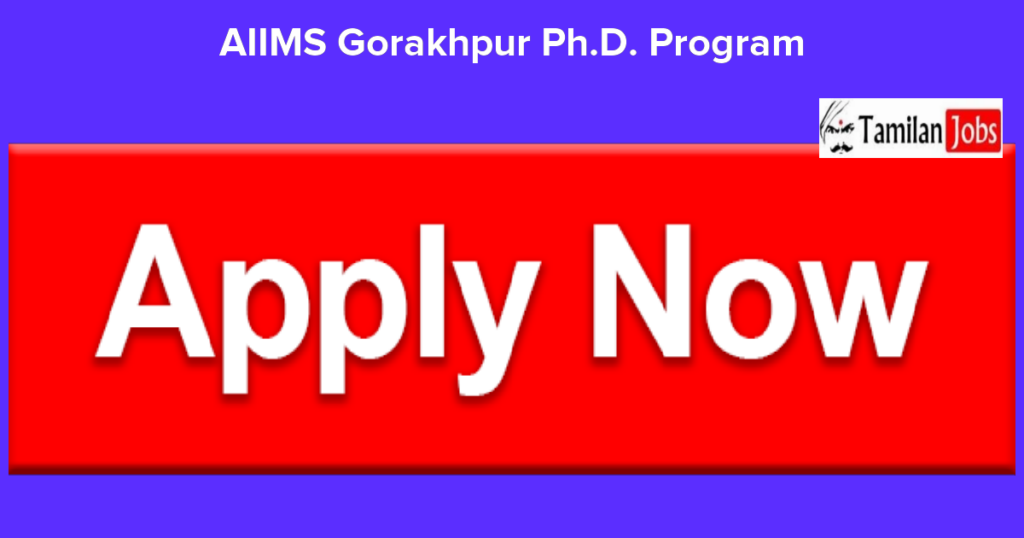 aiims gorakhpur phd admission 2022