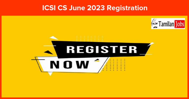 ICSI CS June 2023 Registration