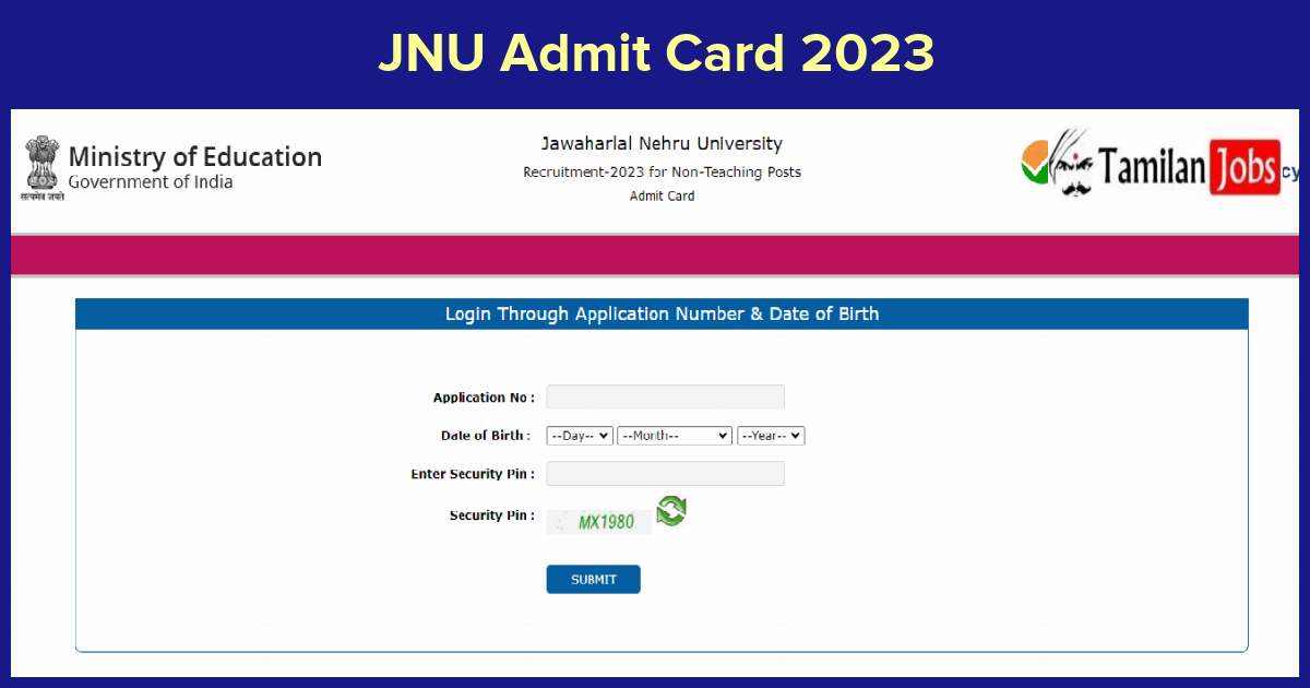JNU Admit Card 2023