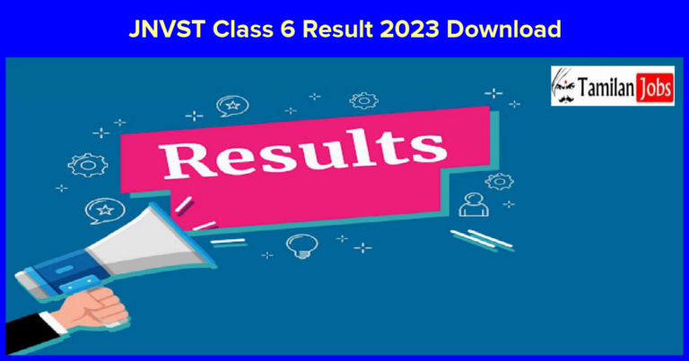 JNVST Class 6 Result 2023 Download: NVS Selection List & Cut Off Marks