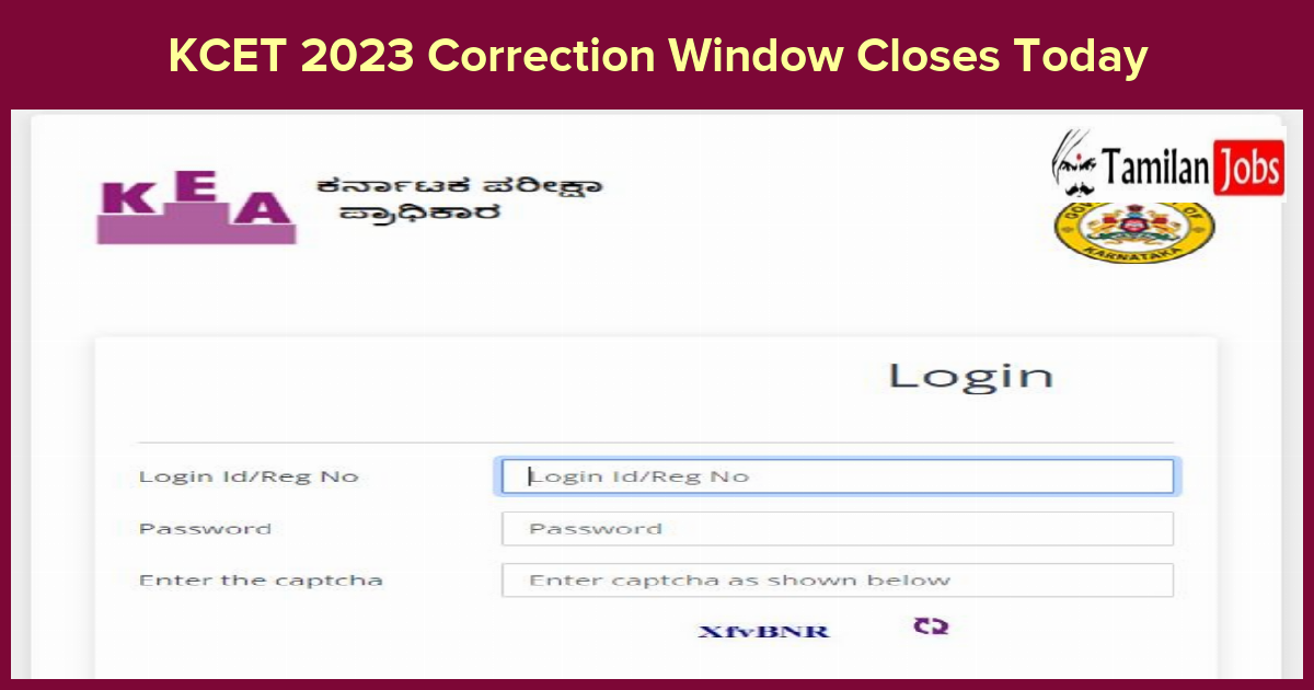 KCET 2023 Application Correction Window Closes Today