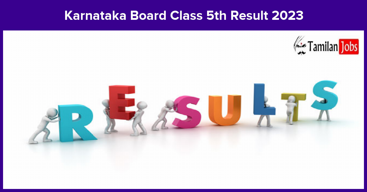 Karnataka Board Class 5th Result 2023