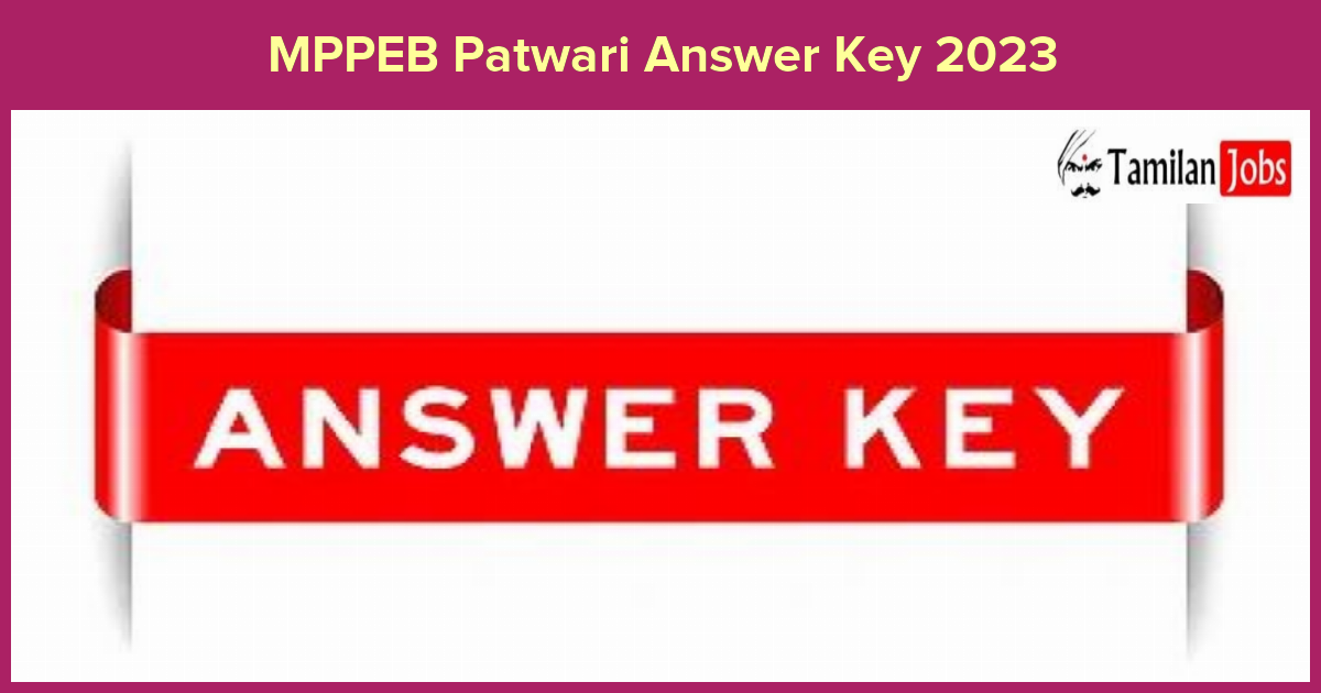 MPPEB Patwari Answer Key 2023
