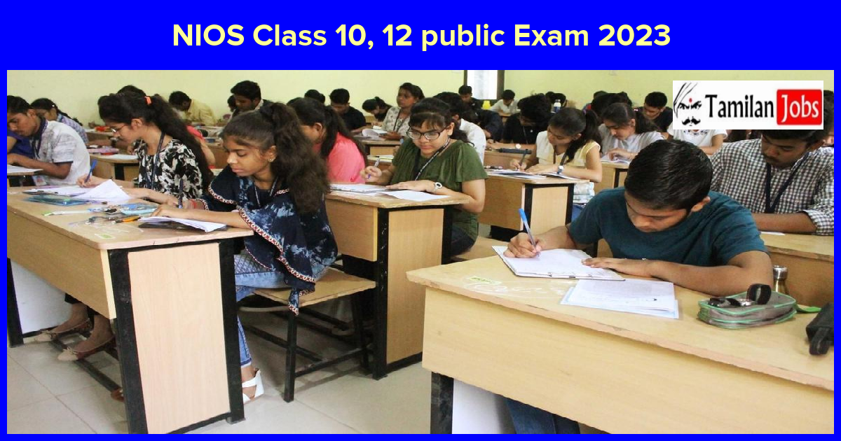 NIOS Class 10, 12 public Exam 2023