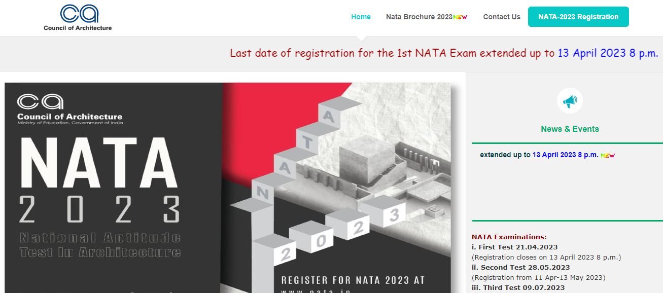 NATA 2023 registration date extended