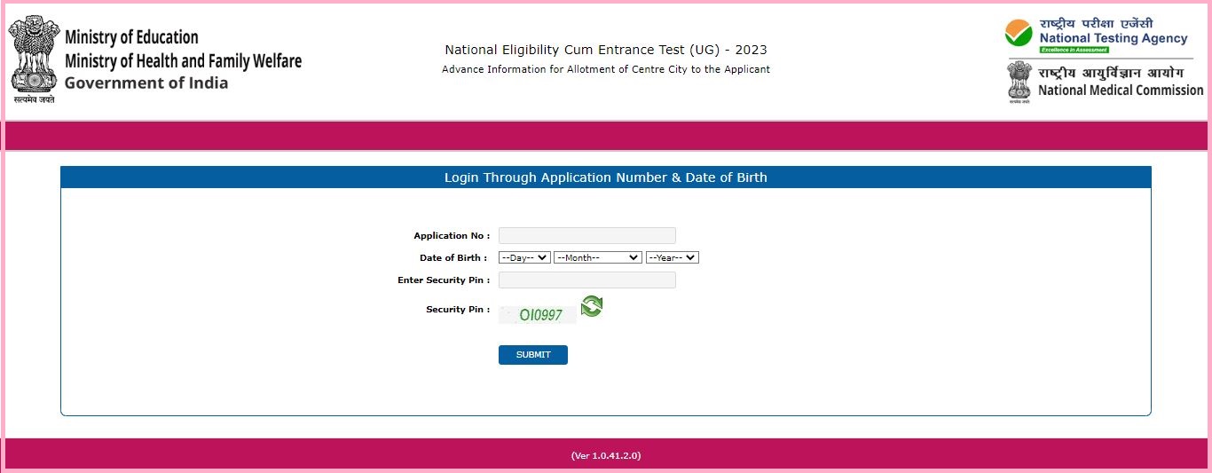 NEET UG 2023 Admit Card