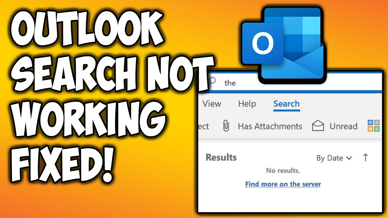 Outlook Search Not Working