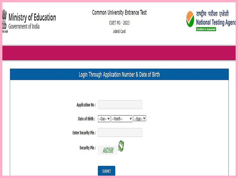 CUET PG Admit Card 2023