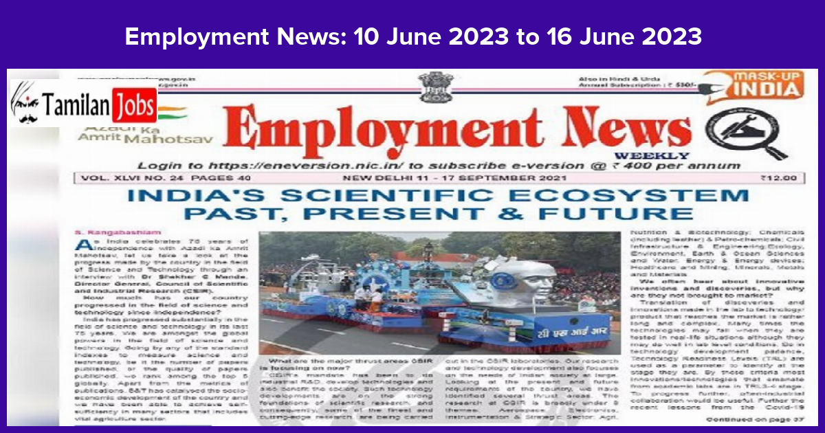 Employment News_ 10 June 2023 To 16 June 2023