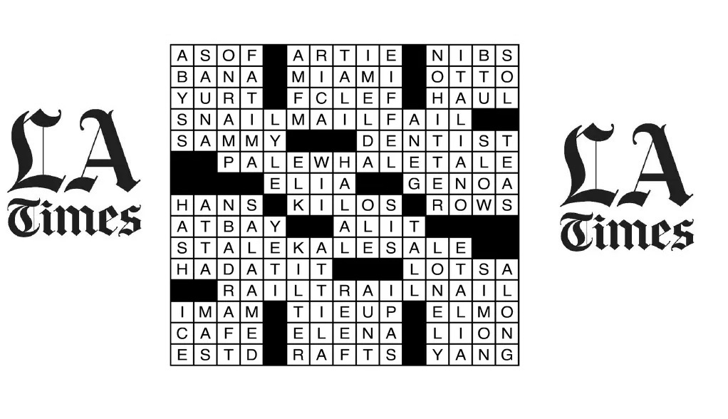 LA Times Crossword June 20 2023 Clues And Answers