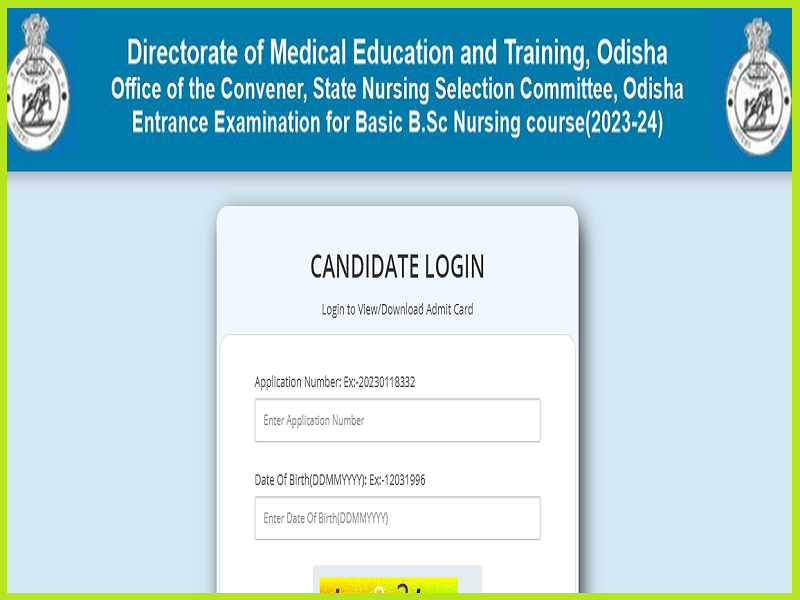 Odisha Nursing Admit Card 2023 