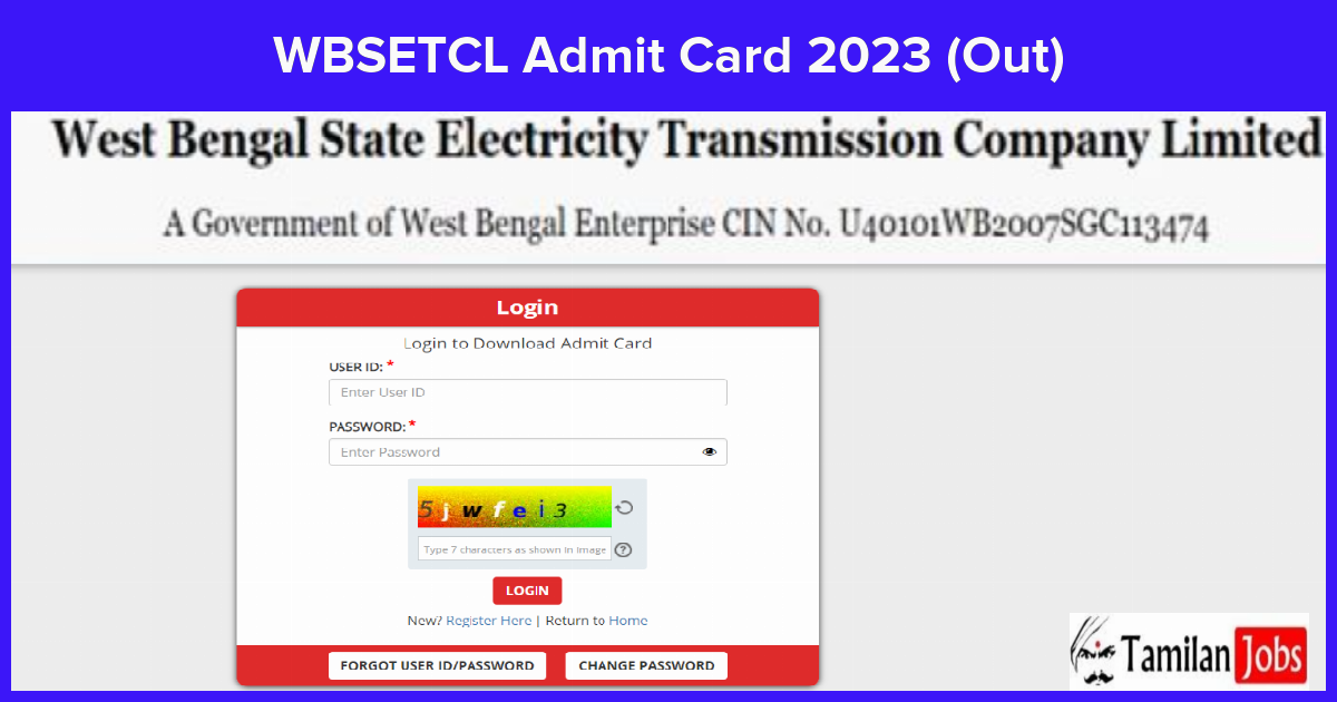 WBSETCL Admit Card 2023 (OUT)
