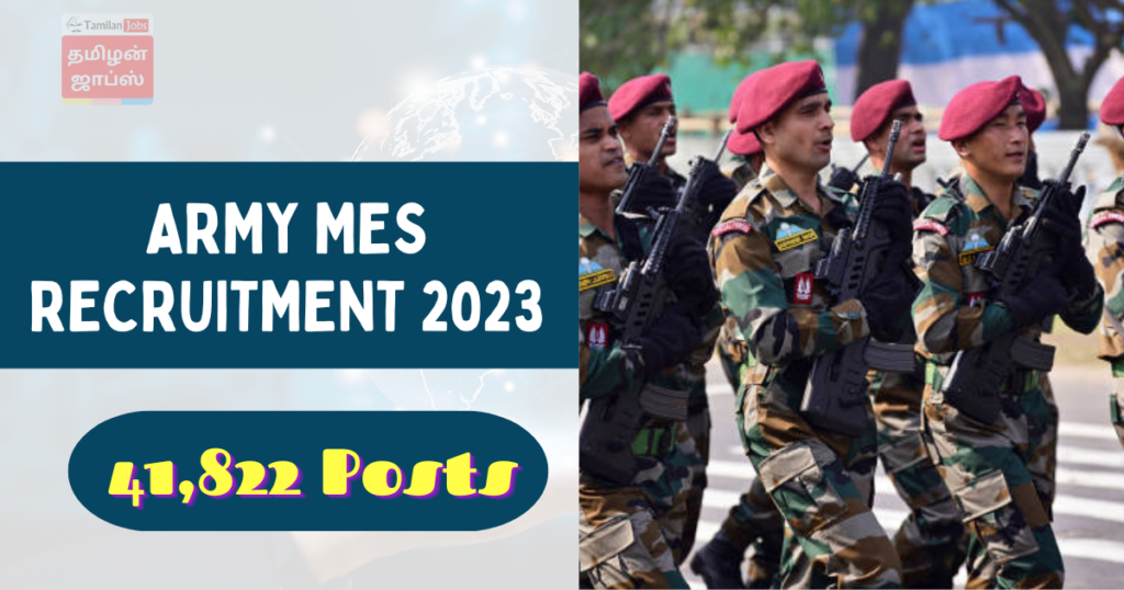 Army MES Recruitment 2023 Apply 41,822 Posts In The Military