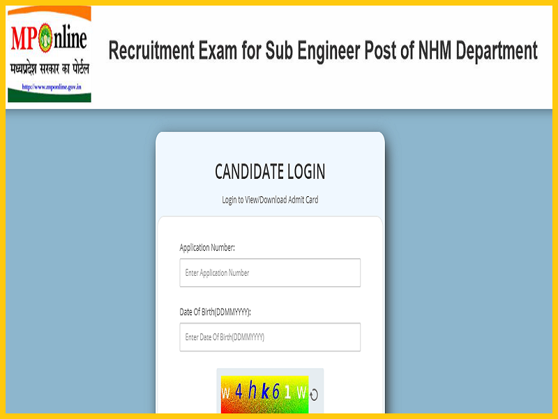 NHM MP Sub Engineer Admit Card 2023