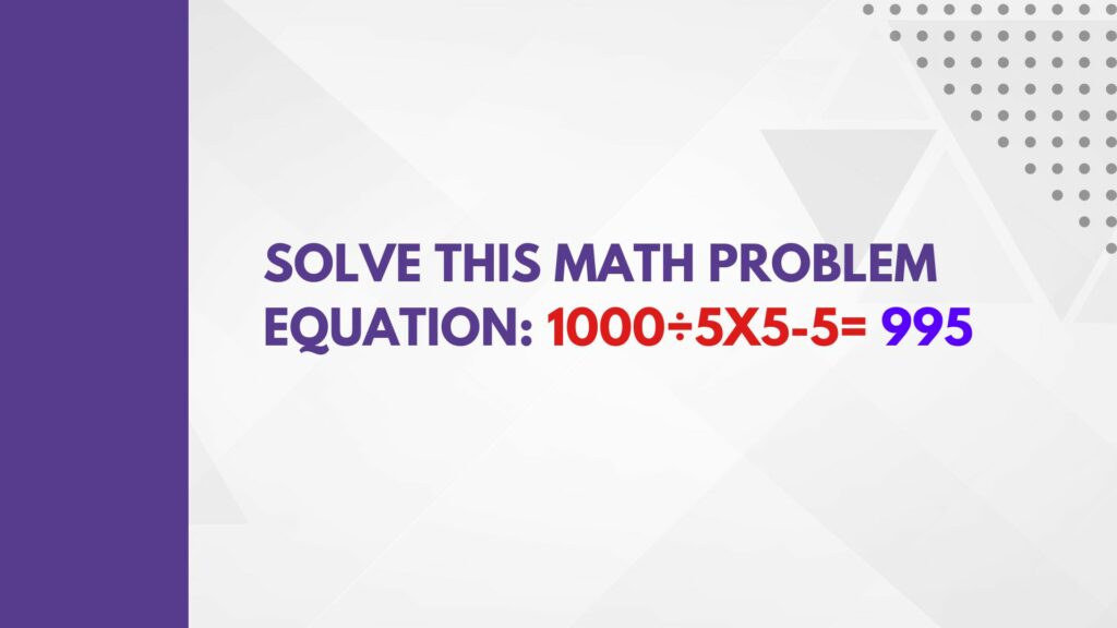 Math Problem Equation Solution images