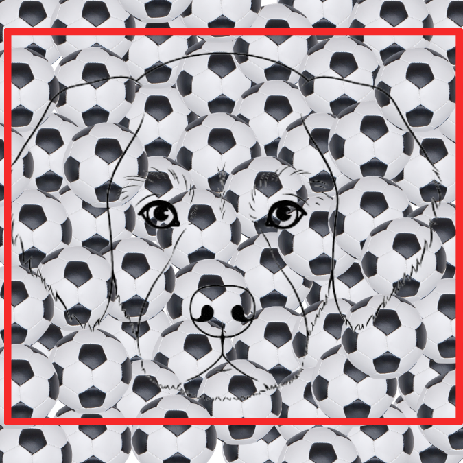 Optical Illustion Dog face solution